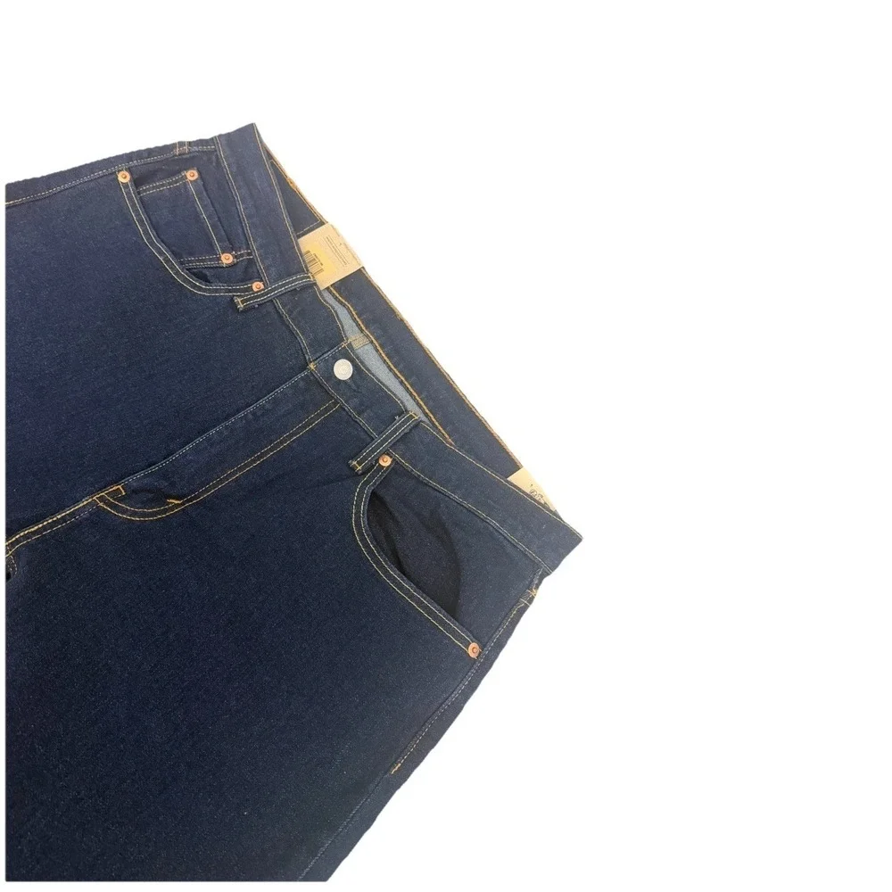 Levis‎ 502 Men's Taper Jeans Stretch Blue Dark Wash Denim 36x30 Work Cowboy New